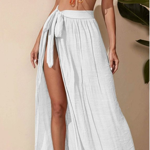 Sand Knot Waist Cover Up Skirt - Picture 2 of 6